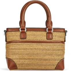 Alessa Straw Satchel -Brighton alessa straw satchel natural bourbon 2