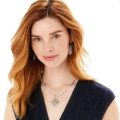 Barbados Nuvola Shell Necklace -Brighton barbados nuvola shell necklace silver pearl 2 e75a4c40 d573 4ea6 b112 8bd153eed41b