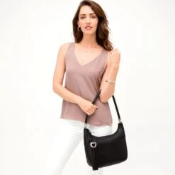 Barbados Ziptop Hobo -Brighton barbados ziptop hobo black 4 65b1e352 57ea 4156 9e74 813e73f909f5