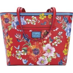 Blossom Hill Rouge Scarlet Tote -Brighton blossom hill rouge scarlet tote poppy 2