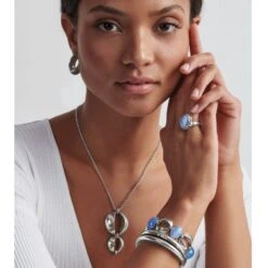 Blue Moon Link Bracelet -Brighton blue moon link bracelet silver blue 4