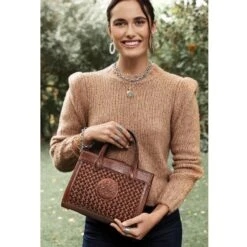 Carlina Top Handle Tote -Brighton carlina top handle tote whisky cognac 4 0d882331 1894 444c 9eb4 50c172819ec5