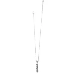 Cascading Hearts Drop Necklace -Brighton cascading hearts drop necklace silver 2