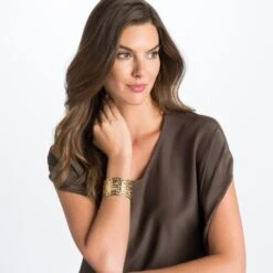 Christo Lyon Wide Cuff Bracelet Set -Brighton christo lyon wide cuff bracelet set gold pearl 3 0a12e4ca f96b 4ad6 88d3 e55b49f6da72