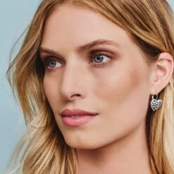 Contempo Heart Leverback Earrings -Brighton contempo heart leverback earrings silver 3