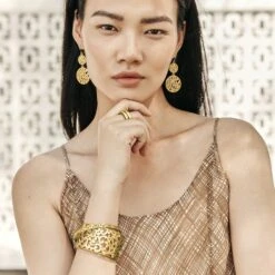 Contempo Medallion Duo French Wire Earrings -Brighton contempo medallion duo french wire earrings gold 2