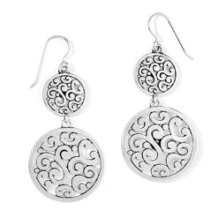 Contempo Medallion Duo French Wire Earrings -Brighton contempo medallion duo french wire earrings silver 0