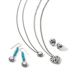 Contempo Nuevo Azul Dome French Wire Earrings -Brighton contempo nuevo azul dome french wire earrings silver turquoise 2