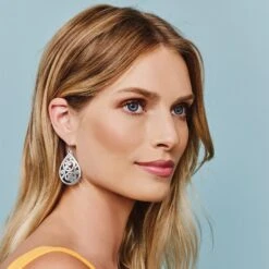 Contempo Teardrop French Wire Earrings -Brighton contempo teardrop french wire earrings silver 2 2193e6d7 87e4 4c9f 87ab 439e778f9e53