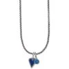 Dazzling Love Blue Heart Charm Necklace