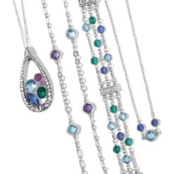 Elora Gems Sky Long Necklace -Brighton elora gems sky long necklace silver blue 2 d7757696 e65b 4b9c 8d7b 99da374463b8