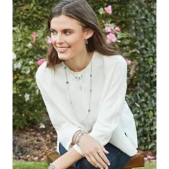 Elora Gems Sky Long Necklace -Brighton elora gems sky long necklace silver blue 3 28857bd3 6a90 4830 87fd 664480d91711