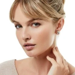 Entrata Square Post Earrings -Brighton entrata square post earrings silver gold 3