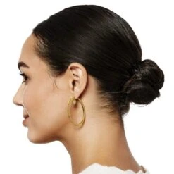 Esprit Heart Post Hoop Earrings -Brighton esprit heart post hoop earrings gold 2