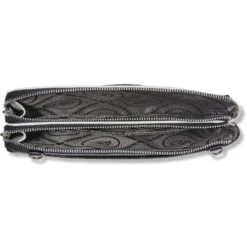 Ferrara Duet Zip Pouch -Brighton ferrara duet zip pouch black white 1