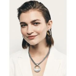 Ferrara Entrata Large Necklace -Brighton ferrara entrata large necklace silver gold 3