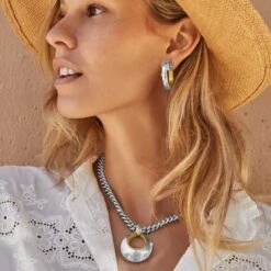 Ferrara Entrata Large Necklace -Brighton ferrara entrata large necklace silver gold 4