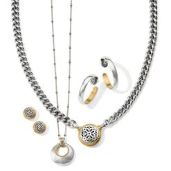 Ferrara Entrata Small Hoop Earrings -Brighton ferrara entrata small hoop earrings silver gold 2 c3a42885 6836 4d73 9057 328601dec87d