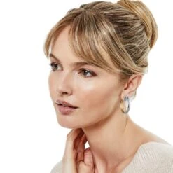 Ferrara Entrata Small Hoop Earrings -Brighton ferrara entrata small hoop earrings silver gold 4