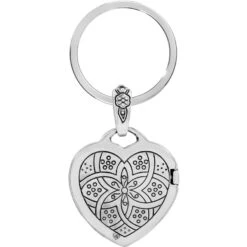 Floral Heart Key Fob -Brighton floral heart key fob silver 2 68c1fb86 6c44 4e53 be55 1ab4988774a5