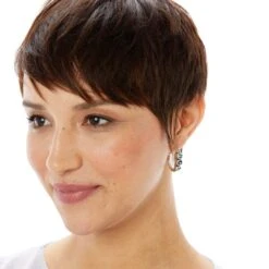 Halo Trio Hoop Earrings -Brighton halo trio hoop earrings silver tanzanite 3