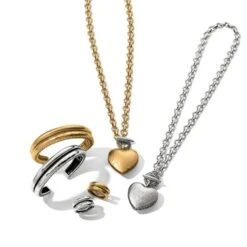 Inner Circle Heart Toggle Necklace -Brighton inner circle heart toggle necklace silver 3