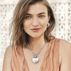 Inner Circle Heart Toggle Necklace -Brighton inner circle heart toggle necklace silver 4