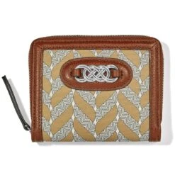 Interlok Braid Medium Wallet -Brighton interlok braid medium wallet bourbon 0