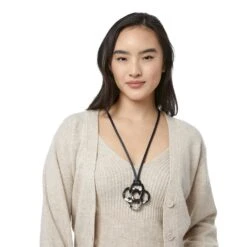 Interlok Horn Necklace -Brighton interlok horn necklace black 3