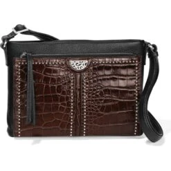 Jagger Cross Body Organizer -Brighton jagger cross body organizer black chocolate croco 0
