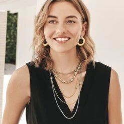 Meridian Geo Post Drop Earrings -Brighton meridian geo post drop earrings gold 3