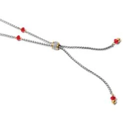Meridian Two Tone Petite Y Necklace -Brighton meridian two tone petite y necklace gold red 2