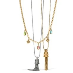 Meridian Zenith Tassel Necklace -Brighton meridian zenith tassel necklace silver 3