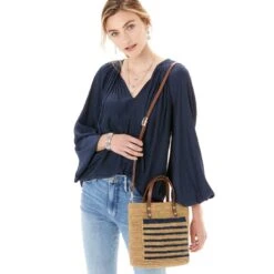 Palmeria Raffia Handbag -Brighton palmeria raffia handbag natural blue 3 a1ad32ec 85ca 4fce 9333 e27bedfdf9ee