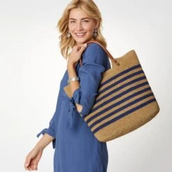 Palmier Raffia Tote -Brighton palmier raffia tote wheat blue 3 35f19e18 fd03 465d a775 e53915c1909a