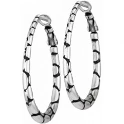 Pebble Oval Hoop Earrings -Brighton pebble oval hoop earrings silver 2 5787465c 3f02 4dc2 a4bc 57c611b0cc37