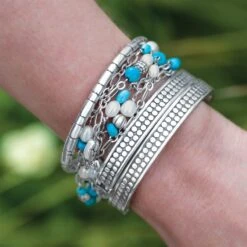 Pebble Turquoise And Pearl Convertible Y Necklace -Brighton pebble turquoise and pearl convertible y necklace silver turquoise 5