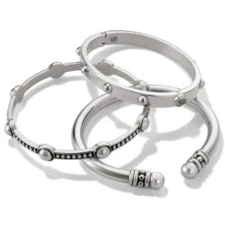 Pretty Tough Groove Hinged Bangle -Brighton pretty tough groove hinged bangle silver 3
