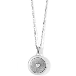 Romanza Round Locket Necklace -Brighton romanza round locket necklace silver 2 7c1f51ba 73a2 46c8 a655 71de7ad99e09
