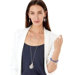 Sea Shore Compass Stretch Bracelet -Brighton sea shore compass stretch bracelet silver blue 3 360c1ccb da90 4892 9f49 f9f098fd742e