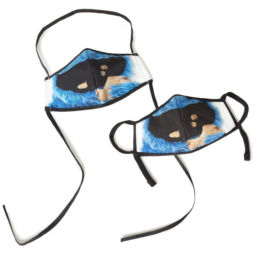 Sesame Street Cookie Monster Adult/Child Face Mask (2 Pack) 1 Sesame Street Cookie Monster Adult/Child Face Mask (2 Pack)