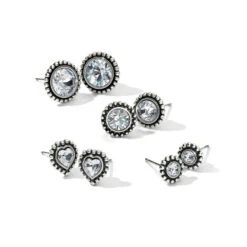 Shimmer Heart Mini Post Earrings -Brighton shimmer heart mini post earrings silver 3 c400ee46 e3a5 4dfa bc96 208b11701e41