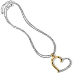Sparkle Heart Convertible Necklace -Brighton sparkle heart convertible necklace silver gold 2 66dd2dd6 0cfb 4e83 97d4 41ef96ee7f8b
