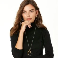 Sparkle Heart Convertible Necklace -Brighton sparkle heart convertible necklace silver gold 4 34d17c5c de2a 43c5 b7f0 7a1cdef5094f