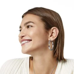 Tapestry Royal Hoop Earrings -Brighton tapestry royal hoop earrings gold tanzanite 2