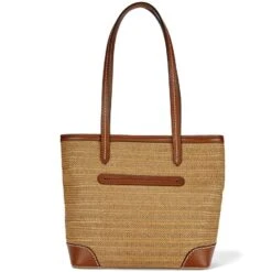 Tara Straw Tote -Brighton tara straw tote natural bourbon 2