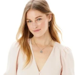 The Botanical Rose Reversible Short Necklace -Brighton the botanical rose reversible short necklace silver 3 9d80923d faf9 4691 badb 4e72650917e6