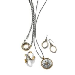Venezia Open Ring Short Necklace -Brighton venezia open ring short necklace silver gold 2